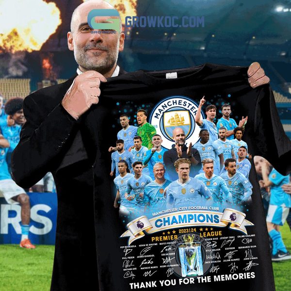 Manchester City Premier League Champions 2024 T Shirt