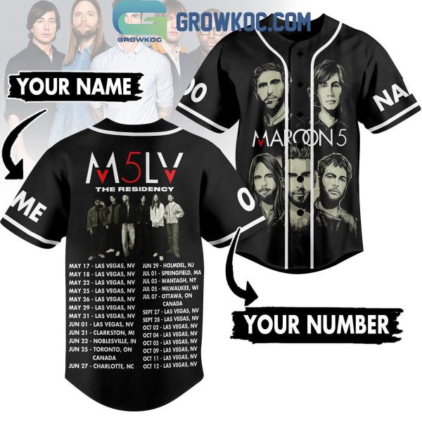 Maroon 5 M5LV The Residency Tour 2024 Personalized Baseball Jersey