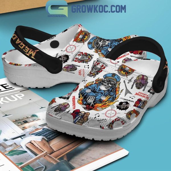 Megadeth Cryptic Writing Rock Forever Fan Crocs Clogs