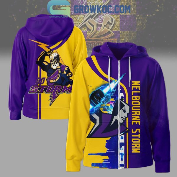 Melbourne Storm Go Storm Thunderbolt Lightning Hoodie Shirts