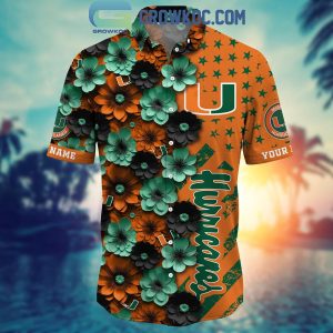 Miami Hurricanes Summer Flower Love Fan Personalized Hawaiian Shirt