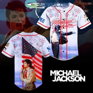 Michael Jackson 4th Of July American Proud Personalized Baseball Jersey