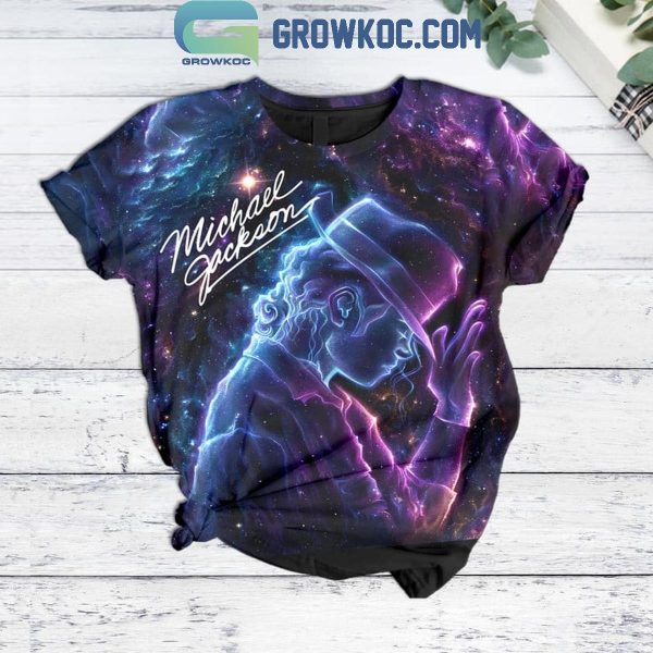 Michael Jackson Bad Heal The World Galaxy Design T-Shirt Short Pants