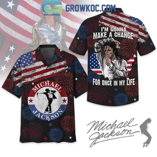 Michael Jackson I’m Gonna Make A Change For Once Black Design Hawaiian Shirt