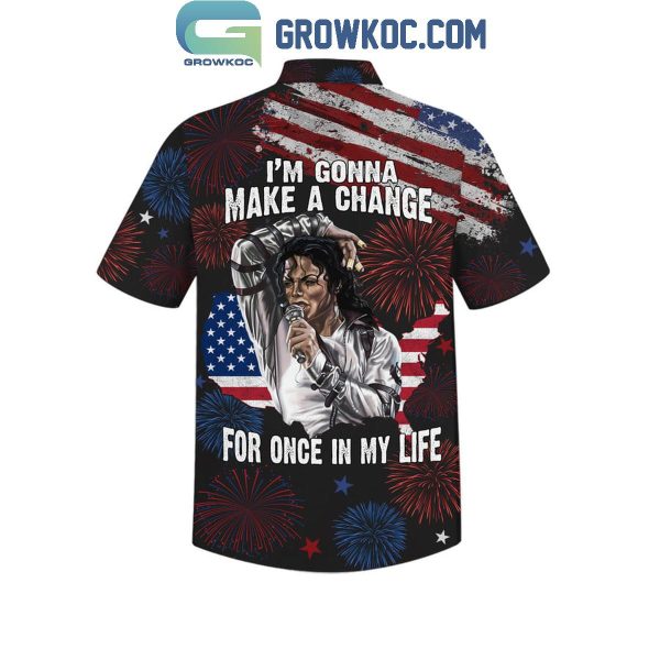 Michael Jackson I’m Gonna Make A Change For Once Black Design Hawaiian Shirt