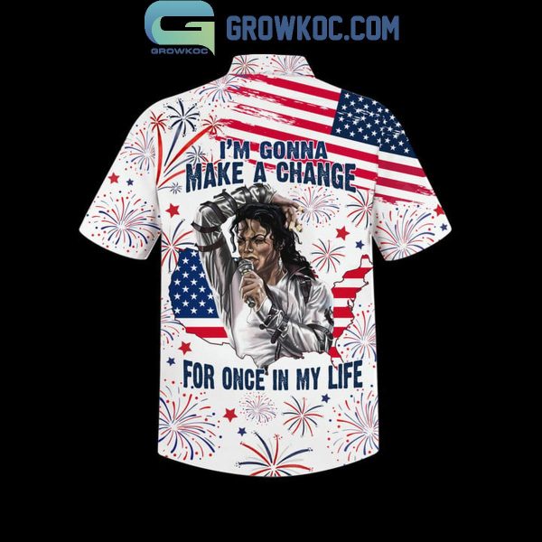 Michael Jackson I’m Gonna Make A Change For Once Hawaiian Shirt White Version