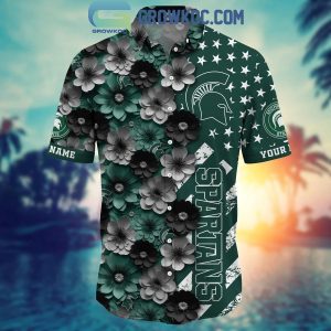 Michigan State Spartans Summer Flower Love Fan Personalized Hawaiian Shirt