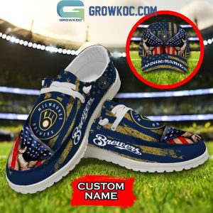 Milwaukee Brewers American Proud Personalized Hey Dude Shoes