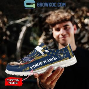 Milwaukee Brewers American Proud Personalized Hey Dude Shoes