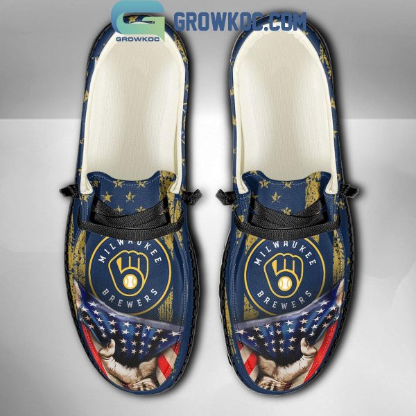 Milwaukee Brewers American Proud Personalized Hey Dude Shoes