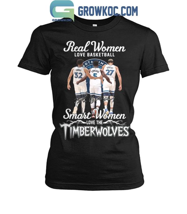 Minnesota Timberwolves Real Women Love Basketball Smart One Love Timberwolves T-Shirt