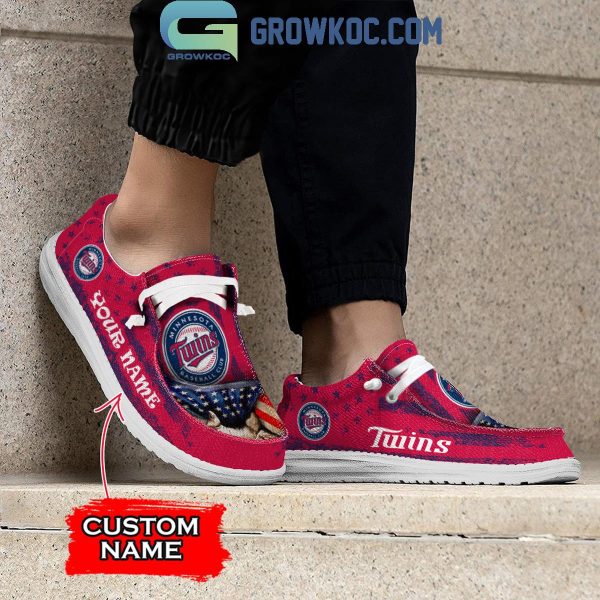 Minnesota Twins American Proud Personalized Hey Dude Shoes