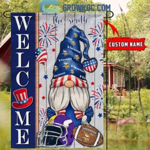 Minnesota Vikings Football Welcome 4th Of July Personalized House Garden Flag