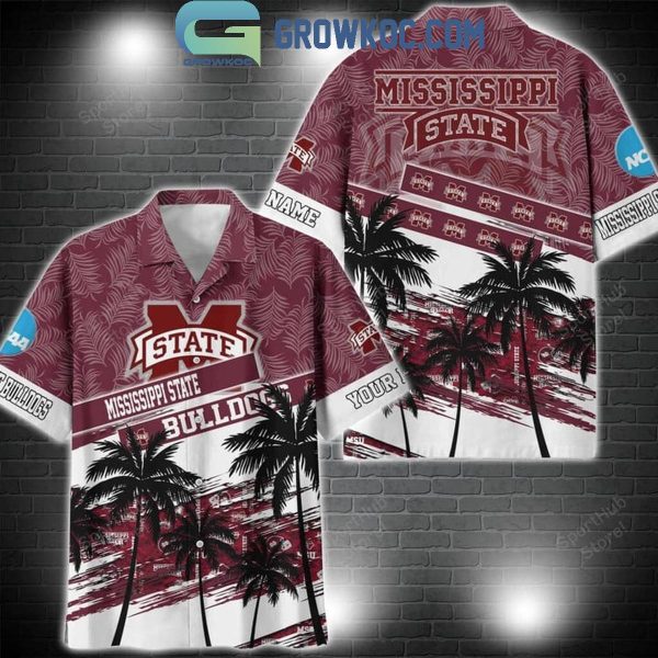 Mississippi State Bulldogs Coconut Tree Summer Lover Personalized Hawaiian Shirt