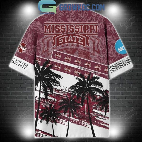 Mississippi State Bulldogs Coconut Tree Summer Lover Personalized Hawaiian Shirt