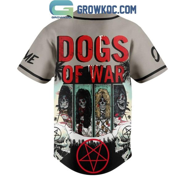 Motley Crue Dogs Of War Personalized Baseball Jersey