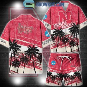Nebraska Cornhuskers Coconut Tree Summer Lover Personalized Hawaiian Shirt