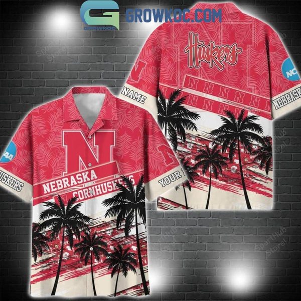 Nebraska Cornhuskers Coconut Tree Summer Lover Personalized Hawaiian Shirt