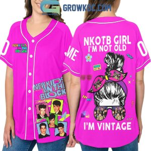 New Kids On The Block I’m Not Old I’m Vintage Hot Pink Personalized Baseball Jersey