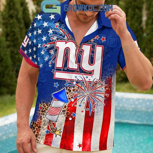 New York Giants Patriot Fan Happy 4th Of July Hawaiian Shirts