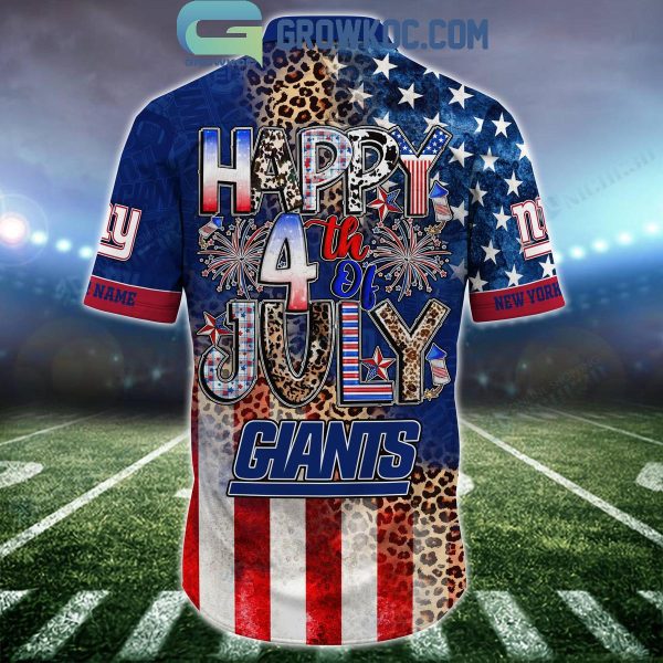 New York Giants Patriot Fan Happy 4th Of July Hawaiian Shirts