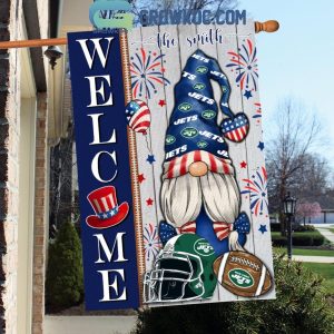 New York Jets Football Welcome 4th Of July Personalized House Garden Flag