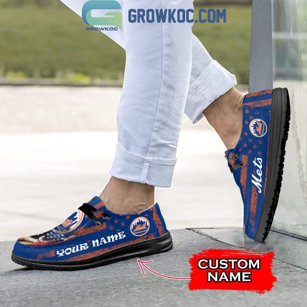 New York Mets American Proud Personalized Hey Dude Shoes