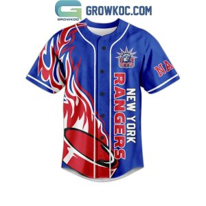 New York Rangers Broadway Blueshirts Personalized Baseball Jersey