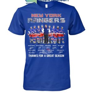 New York Rangers Fan Hockey Thank You For The Great 2024 Season T-Shirt