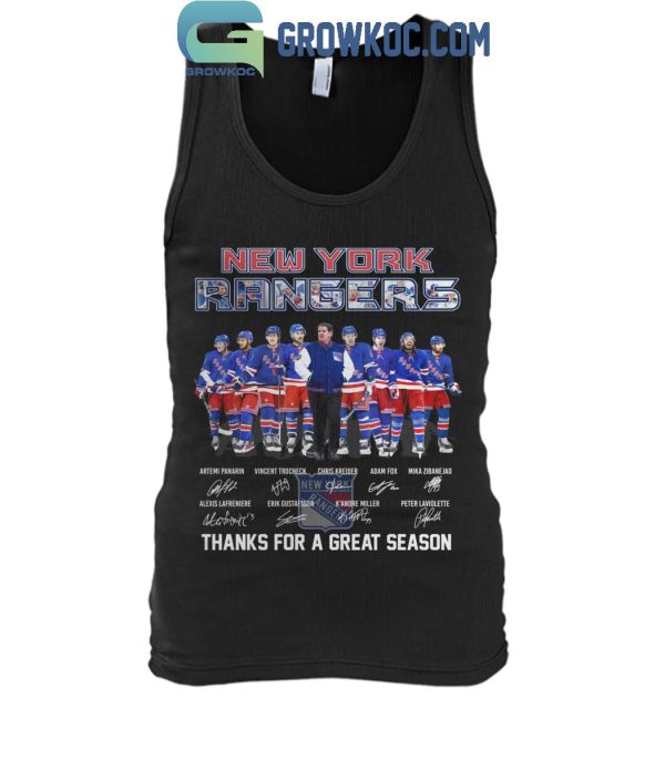 New York Rangers Fan Hockey Thank You For The Great 2024 Season T-Shirt