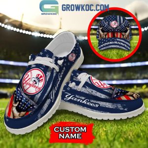 New York Yankees American Proud Personalized Hey Dude Shoes