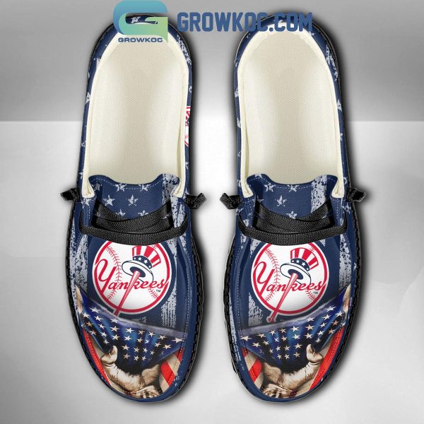 New York Yankees American Proud Personalized Hey Dude Shoes