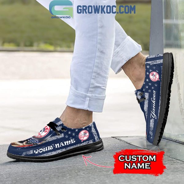 New York Yankees American Proud Personalized Hey Dude Shoes