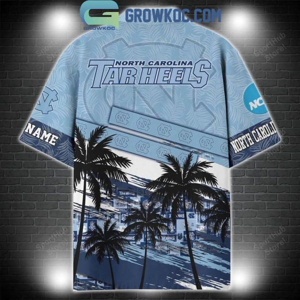 North Carolina Tar Heels Coconut Tree Summer Lover Personalized Hawaiian Shirt
