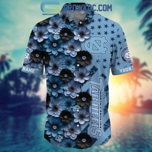 North Carolina Tar Heels Summer Flower Love Fan Personalized Hawaiian Shirt