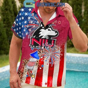 Northern Illinois Huskies Celebrating Happy 4th Of July Hawaiian Shirts