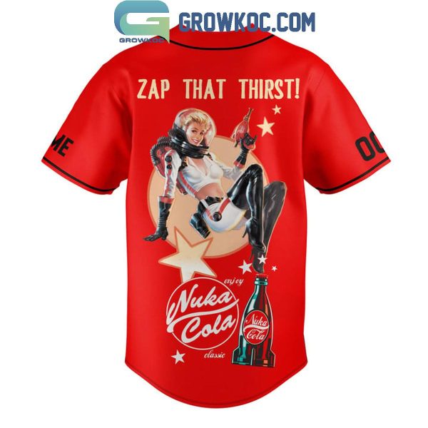 Nuka Cola Zap That Thirst Fallout Love Fan Personalized Baseball Jersey