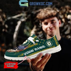 Oakland Athletics American Proud Personalized Hey Dude Shoes