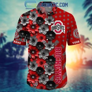 Ohio State Buckeyes Summer Flower Love Fan Personalized Hawaiian Shirt