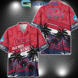 Ole Miss Rebels Coconut Tree Summer Lover Personalized Hawaiian Shirt