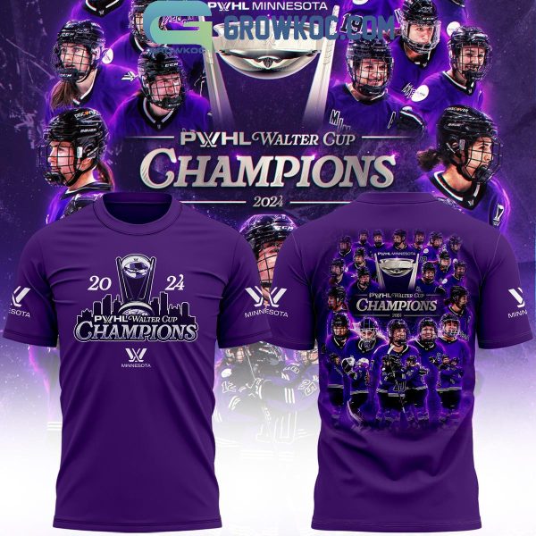 PWHL Minnesota 2024 Champions Walter Cup Purple Version Hoodie Shirt