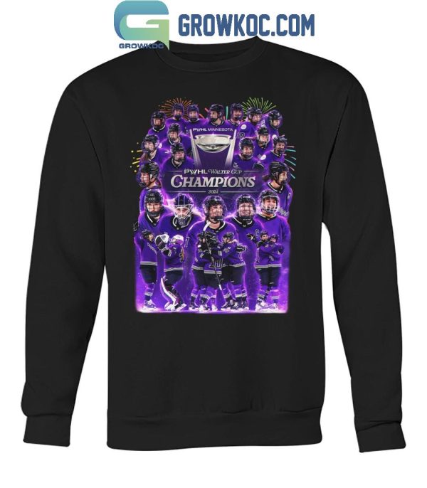 PWHL Minnesota Walter Cup Champions 2024 Fan T-Shirt