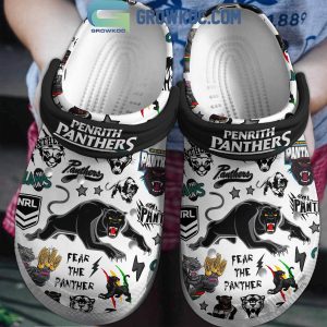 Penrith Panthers Rugby Fear The Panther Crocs Clogs