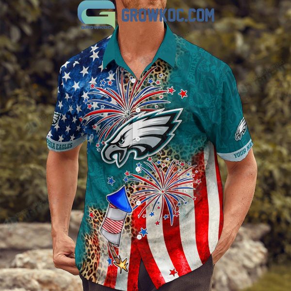Philadelphia Eagles Patriot Fan Happy 4th Of July Hawaiian Shirts