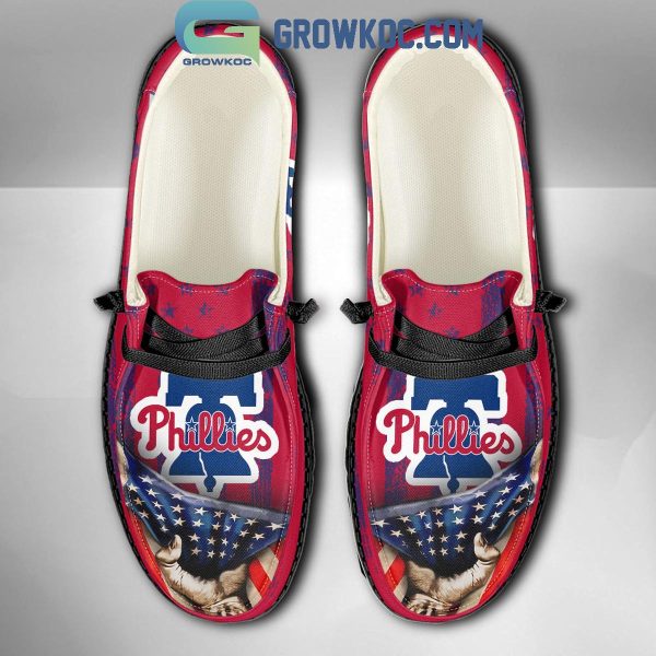 Philadelphia Phillies American Proud Personalized Hey Dude Shoes