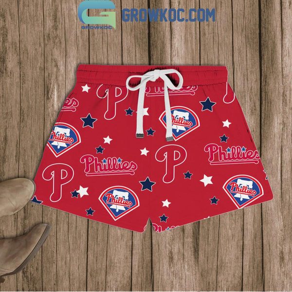 Philadelphia Phillies Stars Stripes And Phillies Pride T-Shirt Short Pants Red