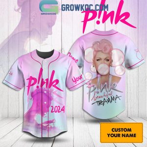 Pink 2024 Beautiful Trauma Personalized Baseball Jersey