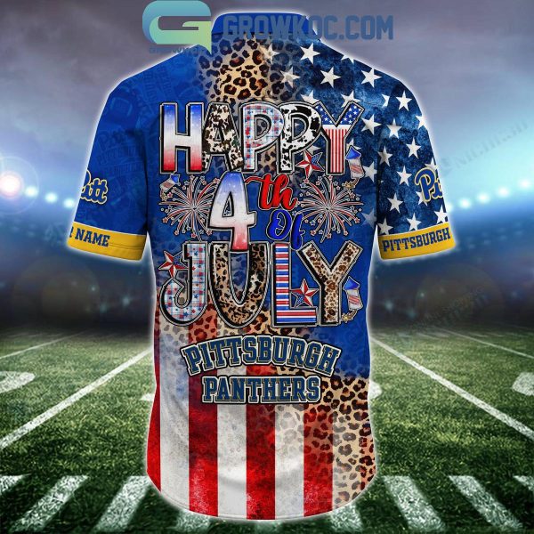 Pittsburgh Panthers Celebrating Happy 4th Of July Hawaiian Shirts