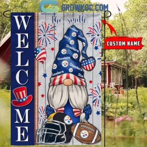 Pittsburgh Steelers Football Welcome 4th Of July Personalized House Garden Flag