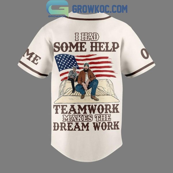Post Malone Teamwork Makes The Dream Work Personalized Baseball Jersey
